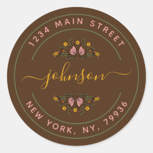 Create Your Own Round Return Address Classic Round Sticker