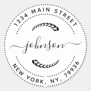 Create Your Own Round Return Address Classic Round Sticker