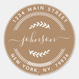 Create Your Own Round Return Address Classic Round Sticker