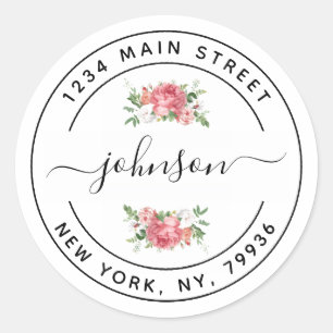 Create Your Own Round Return Address Classic Round Sticker