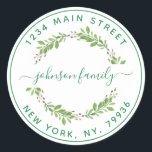Create Your Own Round Return Address Classic Round Sticker<br><div class="desc">Create Your Own Round Return Address</div>