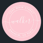 Create Your Own Round Return Address Classic Round Sticker<br><div class="desc">Create Your Own Round Return Address</div>