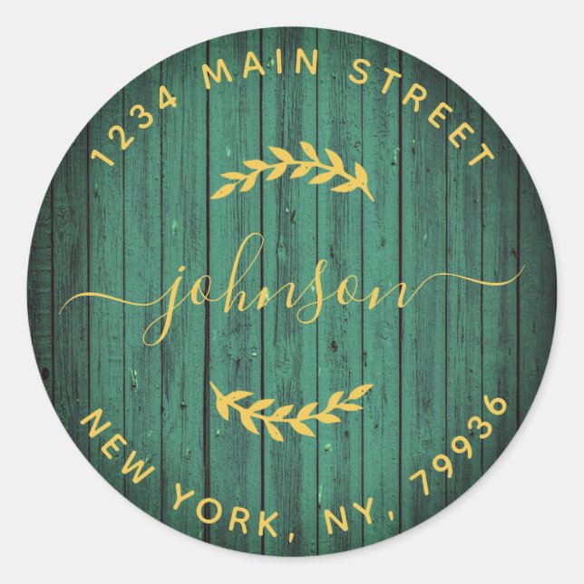 Create Your Own Round Return Address Classic Round Sticker (Front)