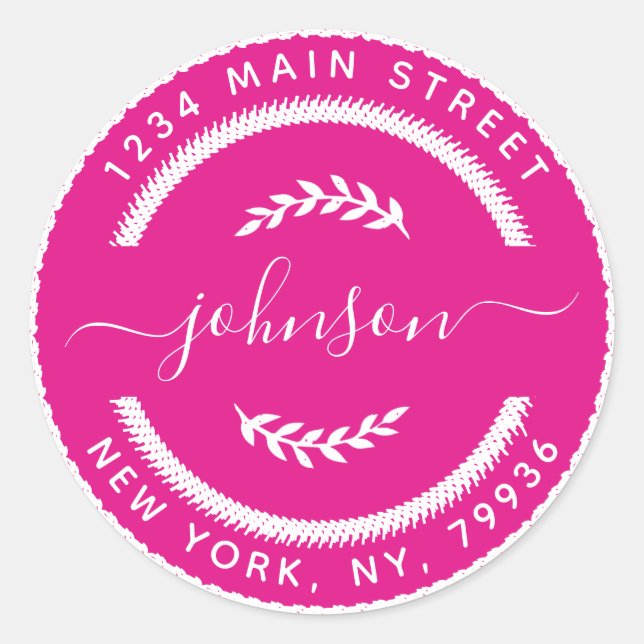 Create Your Own Round Return Address Classic Round Sticker (Front)