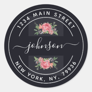 Create Your Own Round Return Address Classic Round Sticker