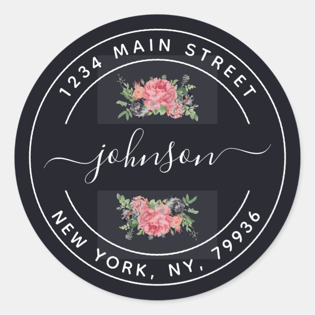 Create Your Own Round Return Address Classic Round Sticker (Front)