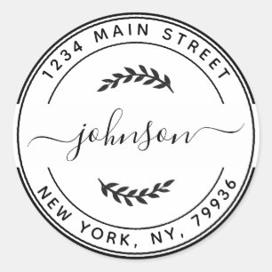 Create Your Own Round Return Address Classic Round Sticker