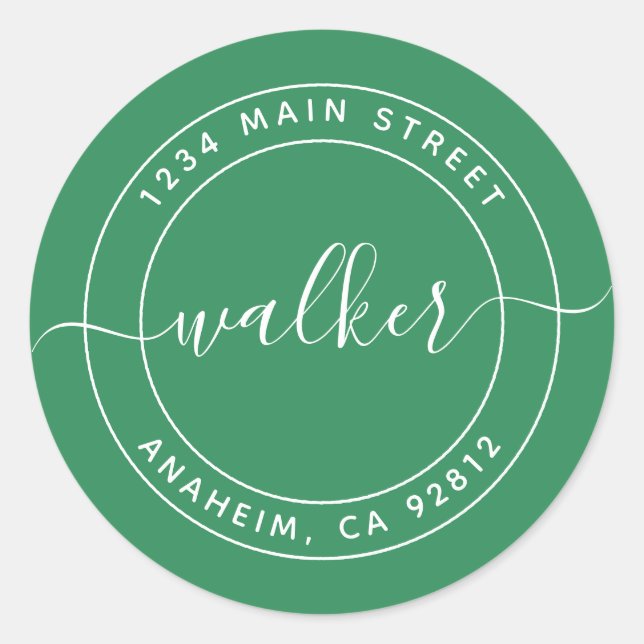 Create Your Own Round Return Address Classic Round Sticker (Front)