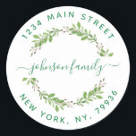 Create Your Own Round Return Address Classic Round Sticker<br><div class="desc">Create Your Own Round Return Address</div>
