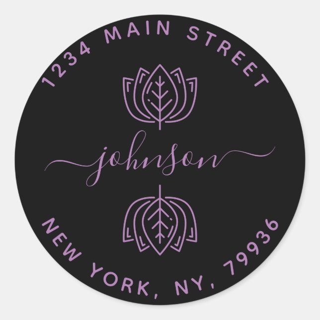 Create Your Own Round Return Address Classic Round Sticker (Front)