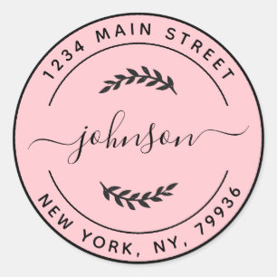 Create Your Own Round Return Address Gold Classic Sticker