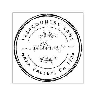 Create Your Own Round Return address Self-inking S Self-inking Stamp