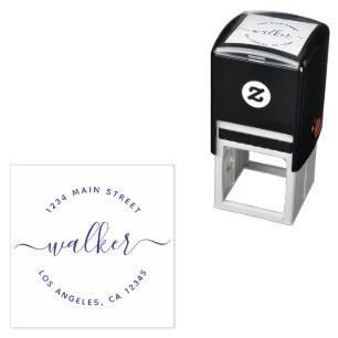Create Your Own Round Return Address Self-inking S Stamp