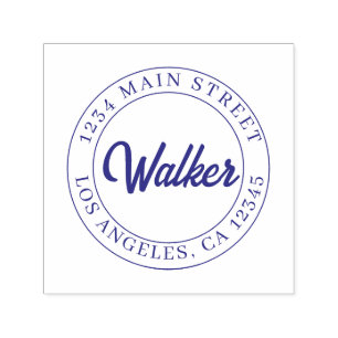 Create Your Own Round Return Address Self-inking S Stamp