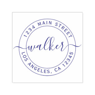Create Your Own Round Return Address Self-inking S Stamp