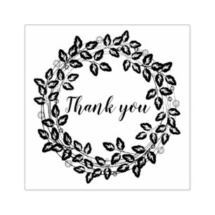 Create your own round wedding Thanks to rubber Stamp