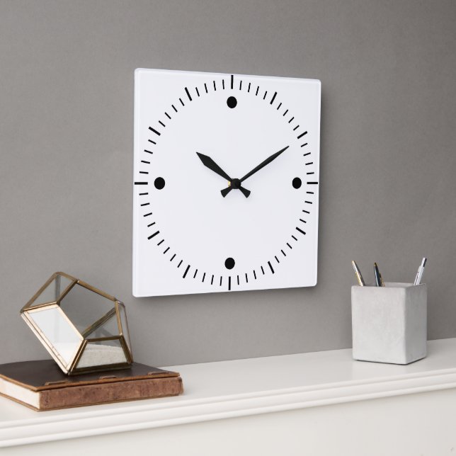 Create Your Own Round White-Framed Wall Clock (Office)