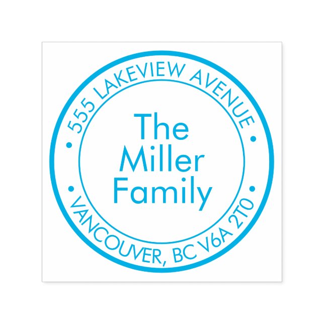 Create Your Own Rubber Family Address Stamp (Design)