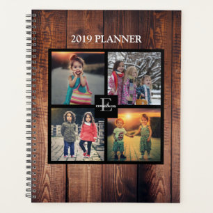 Create your own rustic family photo collage planner