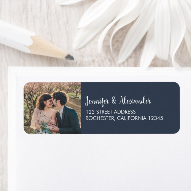 Create your own rustic photo country Wedding Label (Insitu)