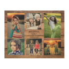 Create your own rustic wood family photo collage