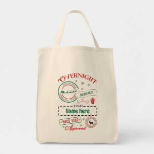 Create Your Own Santa Overnight Express Gift Sack Tote Bag