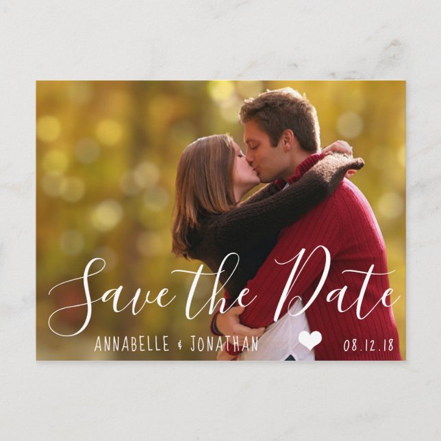 Create Your Own Save the Date Photo Postcard (Front)