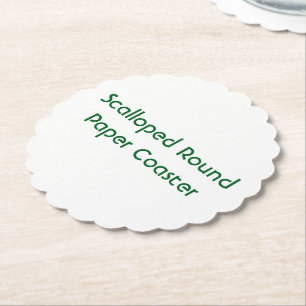 Create Your Own Scalloped Round Paper Coaster