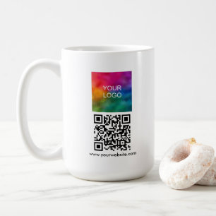 Create Your Own Scan Me QR Code Upload Logo Coffee Mug