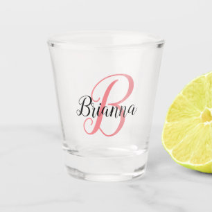 Create Your Own Script Monogrammed Initial & Name Shot Glass