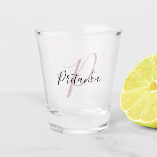 Create Your Own Script Monogrammed Initial & Name  Shot Glass