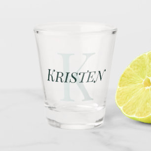 Create Your Own Script Monogrammed Initial & Name Shot Glass