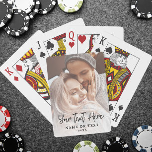 Create Your Own Script Text Photo Playing Cards