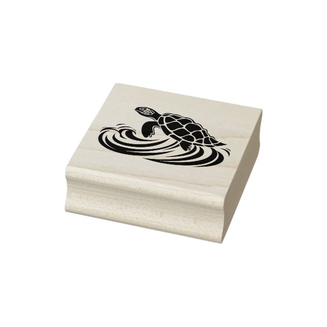 Create Your Own Sea Turtle Ocean Waves Rubber Stamp (Stamp)