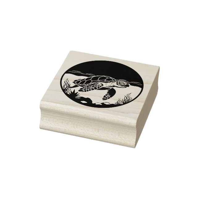 Create Your Own Sea Turtle Seascape Rubber Stamp (Stamp)