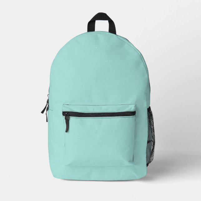 Create Your Own Seafoam Green Printed Backpack (Front)