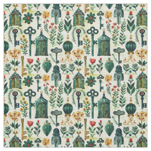 Create Your Own Secret Emerald Garden Doors Ivory Fabric