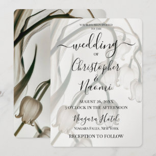 Create Your Own Sepia X-Ray Lily of the Valley Invitation