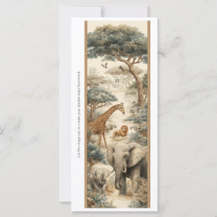 Create Your Own Serengeti Animals Bookmark Card