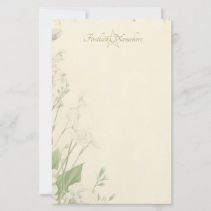 Create Your Own Shabby Chic Spring Daisies Floral Stationery