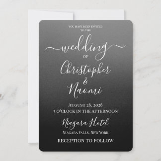 Create Your Own Shaded Ombre Wedding Invitation