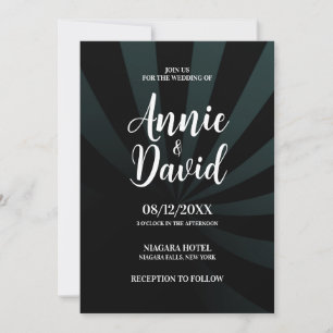 Create Your Own Shadow Stripes Wedding Invitation