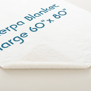 Create Your Own Sherpa Blanket large 60"x 80"