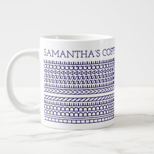 Create Your Own Short Hidden Message 148BW Novelty Large Coffee Mug