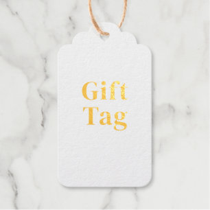 Create Your Own - Signature Scalloped Gold Colour Gift Tags