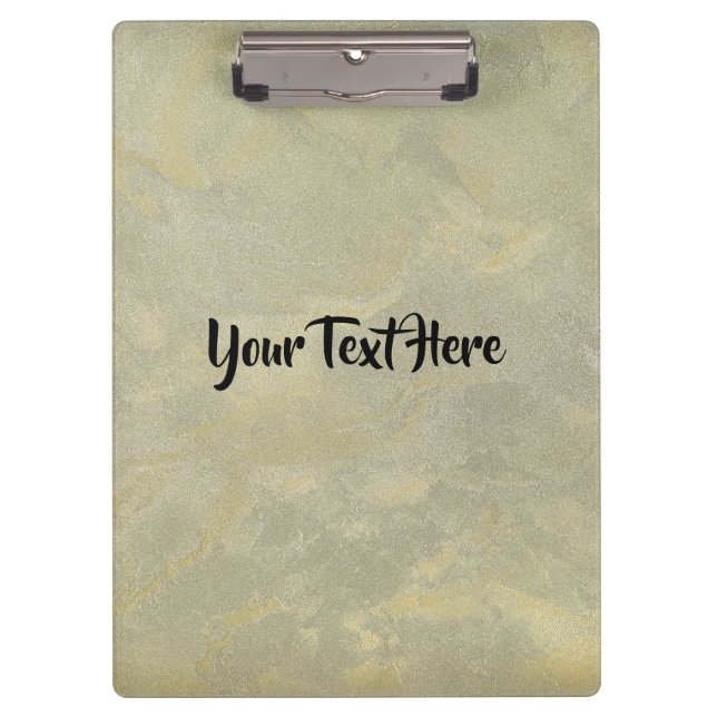 Create Your Own Silver And Gold Metallic Plaster Clipboard (Front)