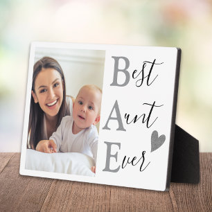 Create Your Own Silver BAE Best Aunt Ever Photo  Plaque