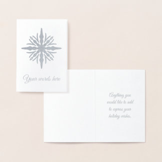 Create Your Own Silver Foil Icicle Snowflake Card