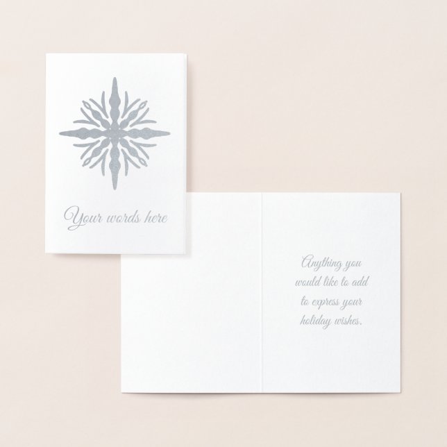 Create Your Own Silver Foil Icicle Snowflake Card (Display)