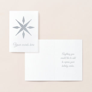 Create Your Own Silver Foil Snowflake Star Card